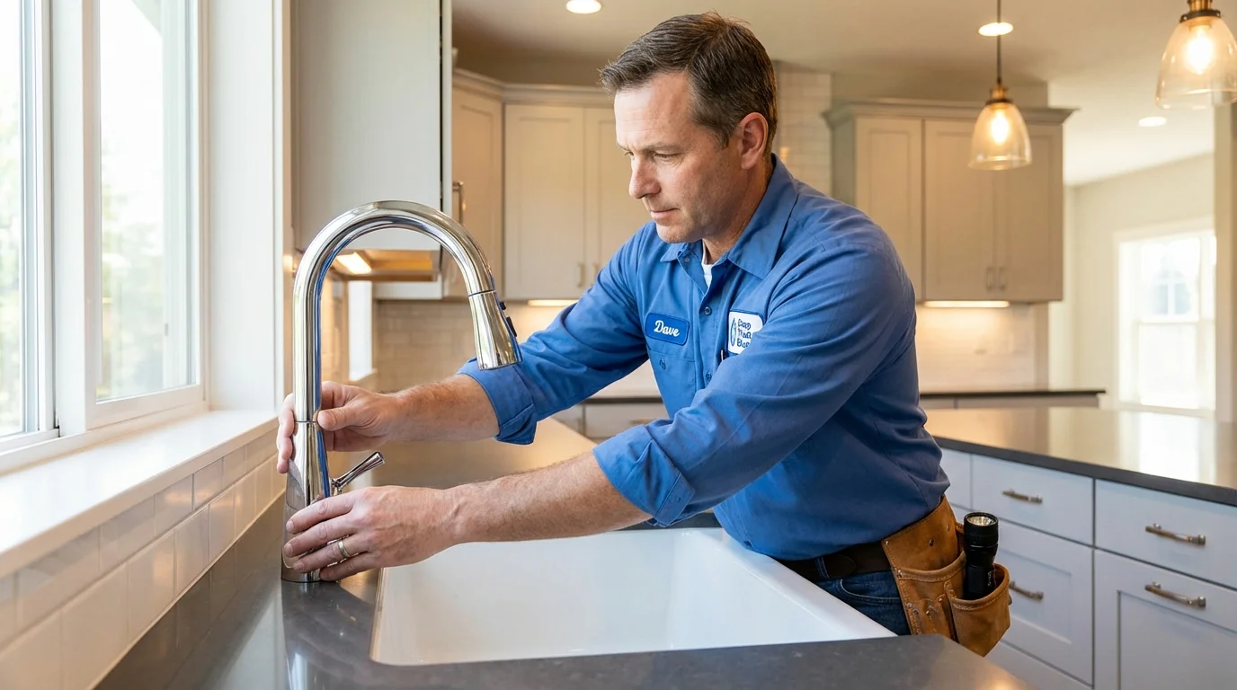 Kitchen faucet installation by Johns Plumbing LLC in Averill Park